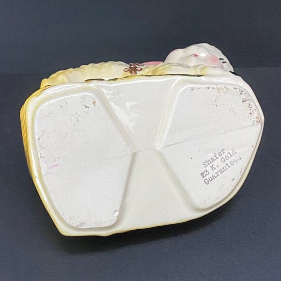 Vintage 23K Gold Guaranteed 1950s Lamb Planter - Picture 6 of 8